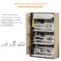 Mueble Zapatero de 3 Puertas para 18-27 Pares de Zapatos Zapatero Moderno con Cajón y Puerta 84x30x132 cm Natural