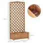 Jardinera con Enrejado de Madera Maciza Arriate Macetero con Soporte para Trepadora Cultivos Plantas Flores para Balcón Terraza
