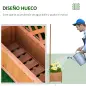 Jardinera con Enrejado de Madera Maciza Arriate Macetero con Soporte para Trepadora Cultivos Plantas Flores para Balcón Terraza