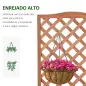 Jardinera con Enrejado de Madera Maciza Arriate Macetero con Soporte para Trepadora Cultivos Plantas Flores para Balcón Terraza