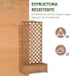 Jardinera con Enrejado de Madera Maciza Arriate Macetero con Soporte para Trepadora Cultivos Plantas Flores para Balcón Terraza