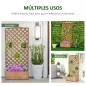 Jardinera con Enrejado de Madera Maciza Arriate Macetero con Soporte para Trepadora Cultivos Plantas Flores para Balcón Terraza