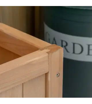 Jardinera con Enrejado de Madera Maciza Arriate Macetero con Soporte para Trepadora Cultivos Plantas Flores para Balcón Terraza