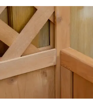 Jardinera con Enrejado de Madera Maciza Arriate Macetero con Soporte para Trepadora Cultivos Plantas Flores para Balcón Terraza