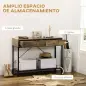 Mesa de Consola Industrial Mesa de Sofá con 2 Cajones y Estante para Recibidor con Patas de Metal Marrón y Negro