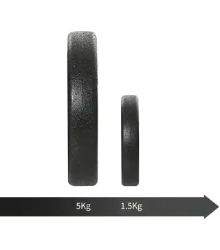 Juego de Mancuernas Ajustables con Barra de Conexión de Acero y Discos Desmontables 8x5 kg 4x1,5 kg Total 50 kg Negro