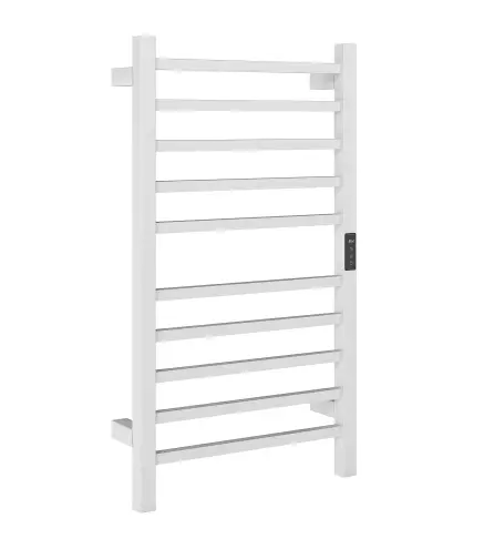 Toallero Eléctrico de Pared con Wi-Fi 10 Barras Temperatura Ajustable y Temporizador IPX4 45x11x80 cm Blanco