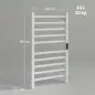 Toallero Eléctrico de Pared con Wi-Fi 10 Barras Temperatura Ajustable y Temporizador IPX4 45x11x80 cm Blanco