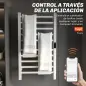 Toallero Eléctrico de Pared con Wi-Fi 10 Barras Temperatura Ajustable y Temporizador IPX4 45x11x80 cm Blanco
