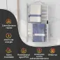 Toallero Eléctrico de Pared con Wi-Fi 10 Barras Temperatura Ajustable y Temporizador IPX4 45x11x80 cm Blanco