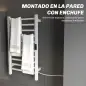 Toallero Eléctrico de Pared con Wi-Fi 10 Barras Temperatura Ajustable y Temporizador IPX4 45x11x80 cm Blanco