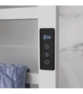 Toallero Eléctrico de Pared con Wi-Fi 10 Barras Temperatura Ajustable y Temporizador IPX4 45x11x80 cm Blanco