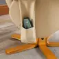 Sillón Relax Reclinable con Reposapiés 10 Puntos de Masaje Giratorio Mando a Distancia Bolsillo Lateral Crema