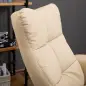 Sillón Relax Reclinable con Reposapiés 10 Puntos de Masaje Giratorio Mando a Distancia Bolsillo Lateral Crema