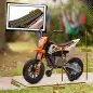 Moto Eléctrica para Niños 12V 2 Motores Suspensión Trasera Ruedas de Apoyo Desmontables Música Niños 3-6 Años Naranja