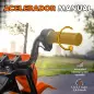Moto Eléctrica para Niños 12V 2 Motores Suspensión Trasera Ruedas de Apoyo Desmontables Música Niños 3-6 Años Naranja