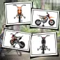 Moto Eléctrica para Niños 12V 2 Motores Suspensión Trasera Ruedas de Apoyo Desmontables Música Niños 3-6 Años Naranja