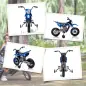 Moto Eléctrica para Niños 12V con 2 Motores Suspensión Trasera Ruedas de Apoyo Desmontables Música Niños 3-6 Años Azul