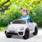 Coche eléctrico para niños VW Coccinelle, 3-5 km/h, con control remoto y música, Blanco