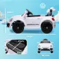 Coche eléctrico para niños VW Coccinelle, 3-5 km/h, con control remoto y música, Blanco