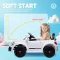 Coche eléctrico para niños VW Coccinelle, 3-5 km/h, con control remoto y música, Blanco