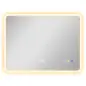 Espejo de Baño con Luz LED 80x60 cm con Bluetooth 3 Colores de Luz Función Antivaho Función de Memoria IP44