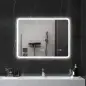 Espejo de Baño con Luz LED 80x60 cm con Bluetooth 3 Colores de Luz Función Antivaho Función de Memoria IP44