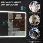 Espejo de Baño con Luz LED 80x60 cm con Bluetooth 3 Colores de Luz Función Antivaho Función de Memoria IP44