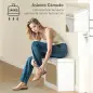 Banco Zapatero Boho con Asiento Acolchado Puerta de Ratán Cajón Abatible Estante Ajustable 8 Pares 80x26x47,5 cm Blanco Banco Zapatero Boho con Asiento Acolchado Puerta de Ratán Cajón Abatible Estante Ajustable 8 Pares 80x26x47,5 cm Blanco