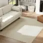 Alfombra Salón 230x160 cm Pelo Corto Estilo Moderno Base Antideslizante Tejida a Máquina Crema Alfombra Salón 230x160 cm Pelo Corto Estilo Moderno Base Antideslizante Tejida a Máquina Crema