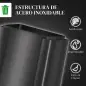 Papelera Cocina de Acero Inoxidable con 3 Compartimentos 3x15L con Pedales Tapas de Cierre Suave y Cubo Extraíble Negro Papelera Cocina de Acero Inoxidable con 3 Compartimentos 3x15L con Pedales Tapas de Cierre Suave y Cubo Extraíble Negro