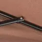Demi parasol - parasol de balcón 5 varillas de metal 2,3x1,3x2,49 m poliéster alta densidad chocolate