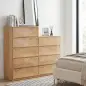 Cómoda 4 Cajones para Dormitorio Moderna Diseño sin Tiradores para Comedor Entrada 60x40x80 cm Madera Natural Cómoda 4 Cajones para Dormitorio Moderna Diseño sin Tiradores para Comedor Entrada 60x40x80 cm Madera Natural