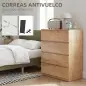 Cómoda 4 Cajones para Dormitorio Moderna Diseño sin Tiradores para Comedor Entrada 60x40x80 cm Madera Natural Cómoda 4 Cajones para Dormitorio Moderna Diseño sin Tiradores para Comedor Entrada 60x40x80 cm Madera Natural