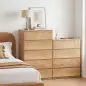 Cómoda 4 Cajones para Dormitorio Moderna Diseño sin Tiradores para Comedor Entrada 60x40x80 cm Madera Natural Cómoda 4 Cajones para Dormitorio Moderna Diseño sin Tiradores para Comedor Entrada 60x40x80 cm Madera Natural
