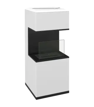 Chimenea de bioetanol de sobre pies con quemador 1,2L, aproximadamente 3H de duración de combustión, cobertura 20 a 25 m²