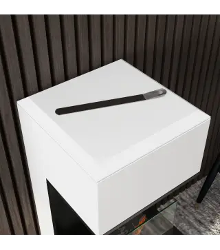 Chimenea de bioetanol de sobre pies con quemador 1,2L, aproximadamente 3H de duración de combustión, cobertura 20 a 25 m²