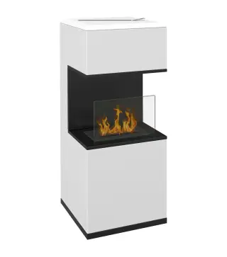 Chimenea de bioetanol de sobre pies con quemador 1,2L, aproximadamente 3H de duración de combustión, cobertura 20 a 25 m²
