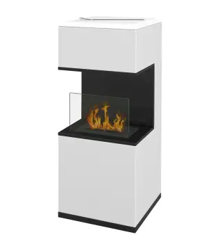 Chimenea de bioetanol de sobre pies con quemador 1,2L, aproximadamente 3H de duración de combustión, cobertura 20 a 25 m²