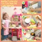 Cocina de Juguete con Luces Sonido Accesorios Fregadero Utensilios Alimentos Falsos para Niños a Partir de 3 Años Rosa Cocina de Juguete con Luces Sonido Accesorios Fregadero Utensilios Alimentos Falsos para Niños a Partir de 3 Años Rosa