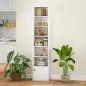 Librería de 7 Niveles Estantería para Libros Moderna con Estantes Abiertos y Puerta 40x30x180 cm Blanco Librería de 7 Niveles Estantería para Libros Moderna con Estantes Abiertos y Puerta 40x30x180 cm Blanco
