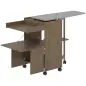 Armario Tabla de Planchar Plegable con Soporte para Plancha y Ropa con Compartimento Abierto,154x55x87 cm, Marrón