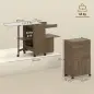 Armario Tabla de Planchar Plegable con Soporte para Plancha y Ropa con Compartimento Abierto,154x55x87 cm, Marrón