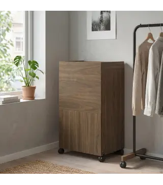 Armario Tabla de Planchar Plegable con Soporte para Plancha y Ropa con Compartimento Abierto,154x55x87 cm, Marrón