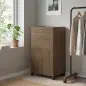 Armario Tabla de Planchar Plegable con Soporte para Plancha y Ropa con Compartimento Abierto,154x55x87 cm, Marrón