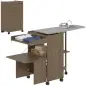 Armario Tabla de Planchar Plegable con Soporte para Plancha y Ropa con Compartimento Abierto,154x55x87 cm, Marrón