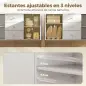 Aparador Moderno de 2 Puertas Aparador de Salón con 3 Cajones Estantes Ajustables Blanco 120x39,1x76 cm