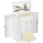 Caja Joyero de 4 Niveles con 2 Cajones Espejo Puertas Laterales con Ganchos para Pendientes Anillos Collares Blanco Caja Joyero de 4 Niveles con 2 Cajones Espejo Puertas Laterales con Ganchos para Pendientes Anillos Collares Blanco