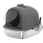 Arenero para Gatos de Acero Inoxidable con Tapa Bolsa Desodorizante Pala Fácil de Limpiar 52,4x41,3x39,9 cm Gris Oscuro