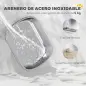 Arenero para Gatos de Acero Inoxidable con Tapa Bolsa Desodorizante Pala Fácil de Limpiar 52,4x41,3x39,9 cm Gris Oscuro